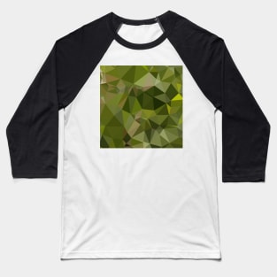 Sap Green Abstract Low Polygon Background Baseball T-Shirt